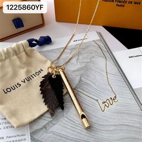 louis vuitton crew neck monogram|louis vuitton whistle necklace.